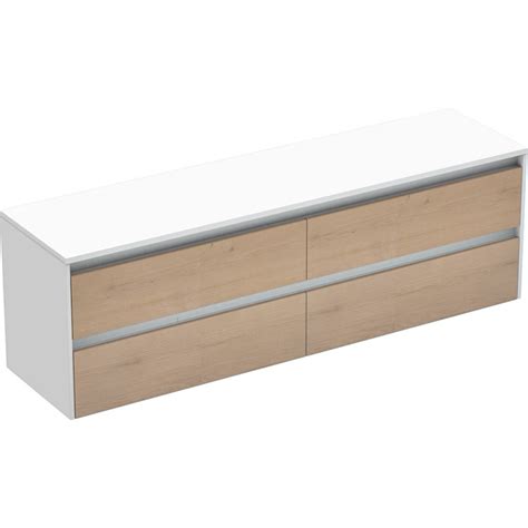 Levivi Capri Mm Solid Surface Wall Hung Vanity White Ranfurly Oak