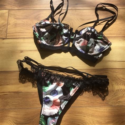 Asos Intimates Sleepwear Floral Satin Strappy Lingerie Set Poshmark