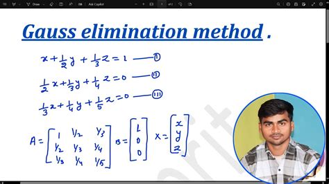 Gauss Elimination Method Full Concept In One Video Gauss Method