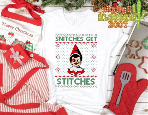 Elf On Shelf Snitches Get Stitches Etsy