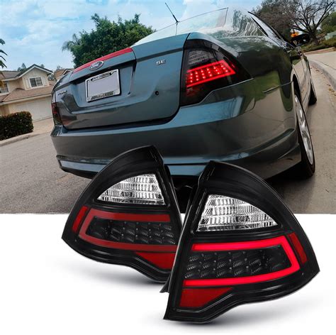 Akkon For 2010 12 Ford Fusion Full Led Daytime Running Lamp Bar Tail Lights Black