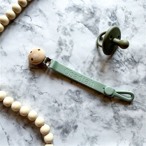 Pacifier Clip Personalized Silicone Beads Etsy