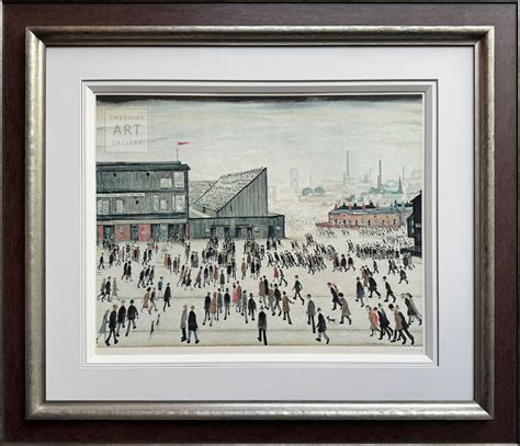 L S Lowry Going To The Match Signed Limited Edition Print