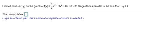 Solved Find All Points X Y On The Graph Of F X 3x2 3x2