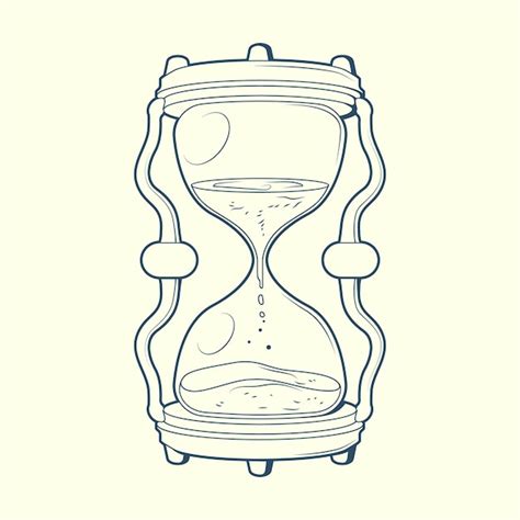 Ilustración de dibujo de reloj de arena dibujada a mano Vector Gratis