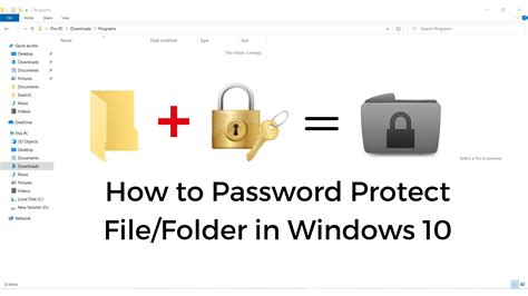 How To Put A Password On A Folder Windows 10 Evople