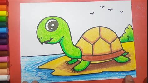 Easy And Simple Tortoise Drawing Youtube