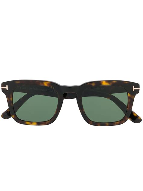 Tom Ford Eyewear Tortoiseshell Square Frame Sunglasses Brown Farfetch