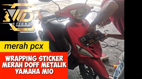 YAMAHA MIO PEMASANGAN SKOTLET FULL BODY MERAH DOFF METALIK YouTube