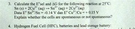 Solved Calculate The EÂ° And Î”g For The Following Reaction At 25Â°c