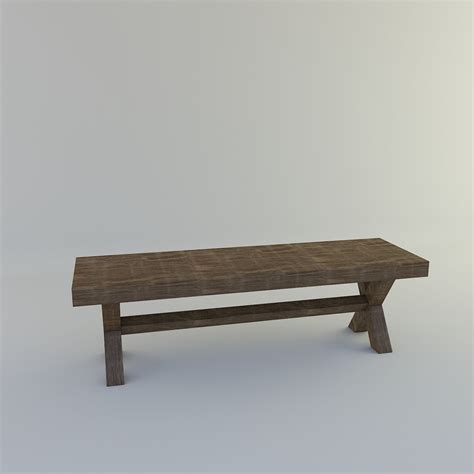 Wooden Bench Free 3D Model - .3ds .obj .max .sldprt - Free3D