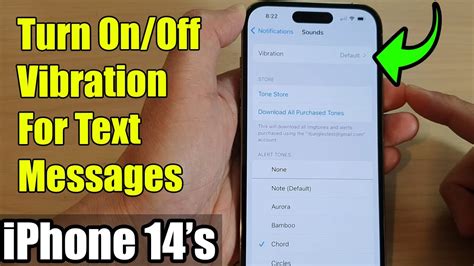 IPhone 14 S 14 Pro Max How To Turn On Off Vibration For Text Messages