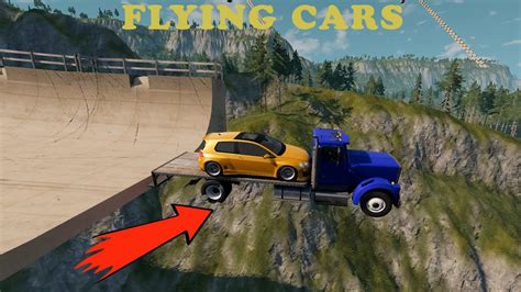 Cars Vs Massive Ramp BeamNG Drive YouTube