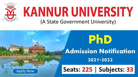 PhD Admission 2021 In Kannur University Kannur University PhD