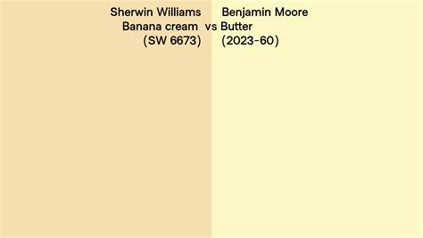 Sherwin Williams Banana Cream SW 6673 Vs Benjamin Moore Butter 2023