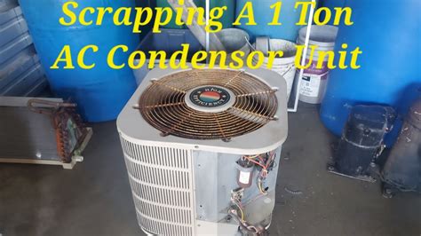 Scrapping An Ac Condensor Unit For Copper Hoard Youtube