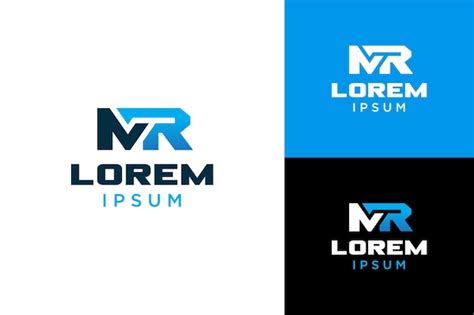 Diseño moderno del logotipo de Letter MR Vector Premium