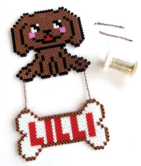 Realizza Una Targhetta Cuccia Cane Con Le Hama Beads Hama Beads Idee