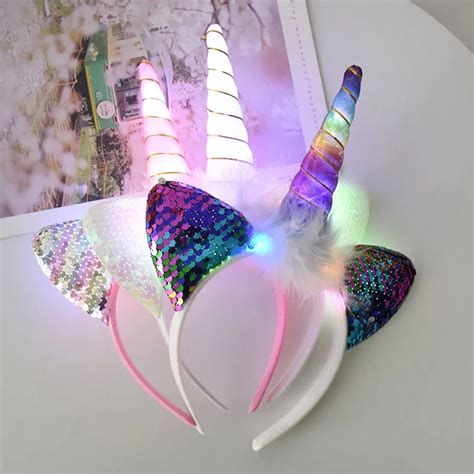 Regalos De Unicornio Para Ni As Diadema De Unicornio Brillante Led