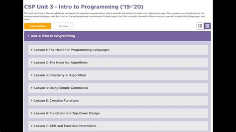 Ap Computer Science Principles Unit Intro To Programming Youtube