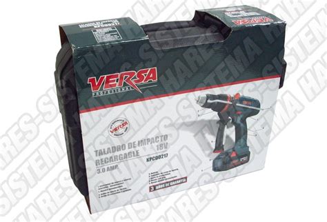 Taladro Atornillador Impacto V Versa Industrial Hares Sistema