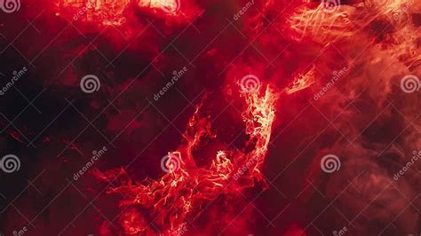 Generative Ai Black Red Abstract Background Toned Fiery Red Sky Flame