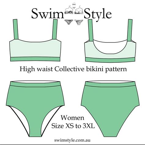 Bikini High Waist Collective Bikini Sewing Pattern Bikini Pattern