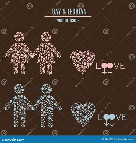 Gay And Lesbian Couple Stock Vector Illustration Of Love 77421571