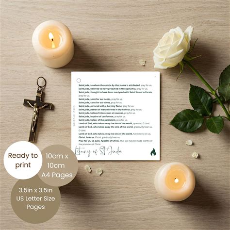 St. Jude Novena Prayer Booklet Digital Catholic Devotional Pocket-sized