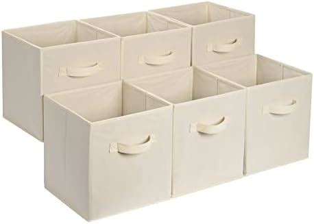 Amazon Basics Cube De Rangement Pliable En Tissu Avec Poign Es Lot De