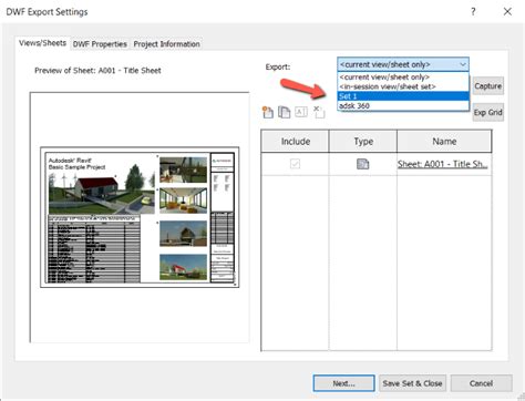 How To Export An Entire Set Of Views Or Sheets From Revit To Dwfx Bim 360 Autodesk Knowledge