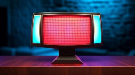 premium photo  retro front view  tv