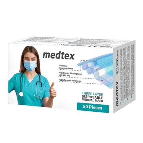 MEDTEX Medizinische Einweg Maske Typ IIR EN14683 50 Stk Online Bestellen