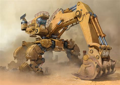 ArtStation Excavator YU YIMING Robot Concept Art Fallout Concept