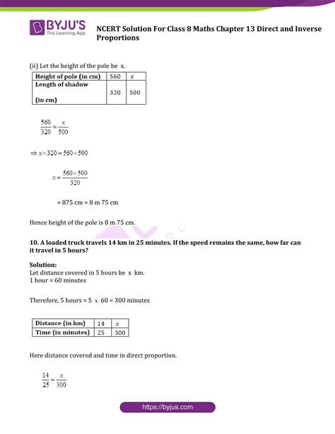 Ncert Solutions Class Maths Chapter Direct Inverse Proportions