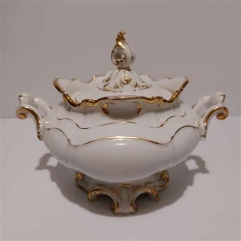 BEAU SUCRIER ANCIEN en porcelaine de Paris époque Napoléon III style