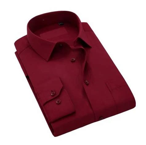 Maroon Cotton Long Sleeve Formal Shirt For Men At Rs 698 Men Full