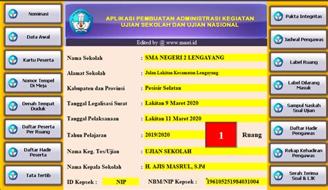 Aplikasi Administrasi Ujian Komplit Mitra Guru