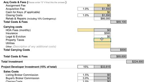 Commercial Real Estate Underwriting Template Excel