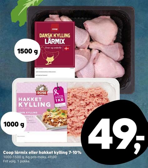 Coop lårmix eller hakket kylling 7 10 tilbud hos Kvickly