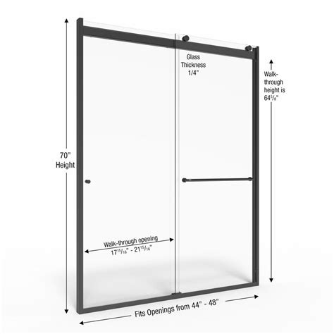 Basco Rotolo 48 In X 70 In Semi Frameless Sliding Shower Door In