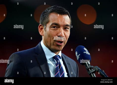 Rangers Manager Giovanni Van Bronckhorst Before The Uefa Champions