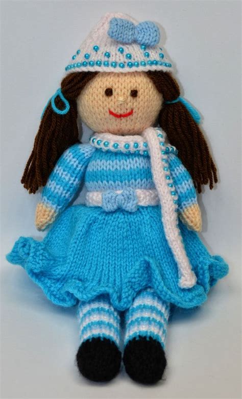 Winter Rag Doll Knitting Pattern Doll Making Pattern Toy Knitting Pattern Knitted Doll Knitted