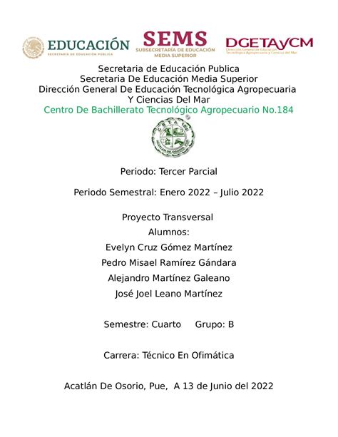 Calaméo Documento Del Proyecto Transversal