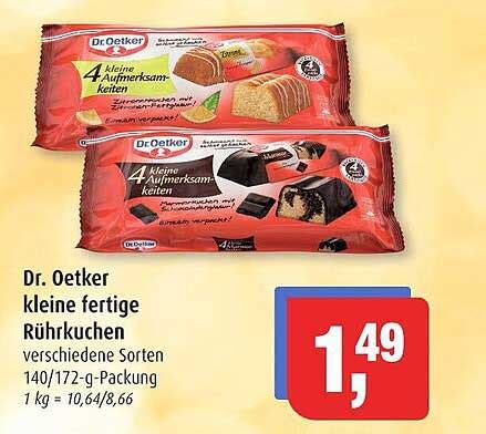 Dr Oetker Kleine Fertige R Hrkuchen Angebot Bei Markant Prospekte De