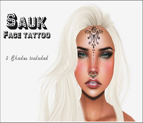 Second Life Marketplace Sauk Face Tattoo Lelutka Bento Update