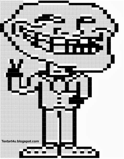 Trollface Problem Victory Hand Text Art Cool Ascii Text Art 4 U