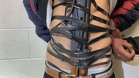 Cbp Seizes Multiple Weapons Headed For Mexico Including Ak Style Rifle Taped To Migrants Bare