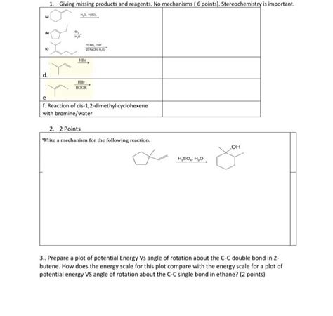 Solved Write A Mechanism For The Following Reaction 3 Chegg