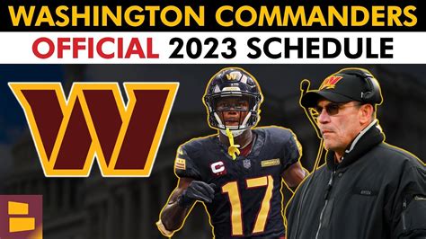 Commanders Schedule 2023 2024 Printable